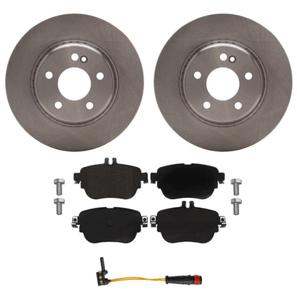 Rear Coated Disc Brake Rotors & Pads for Mercedes Benz E350 2020 2021 2022 2023