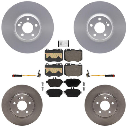 Coated Disc Brake Rotors & Pads for Mercedes Benz GLC300 2016-2018 W 342MM Rotor