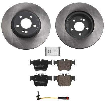 Rear Coated Disc Brake Rotors & Pads for Mercedes Benz GLC300 2016 2020 2023