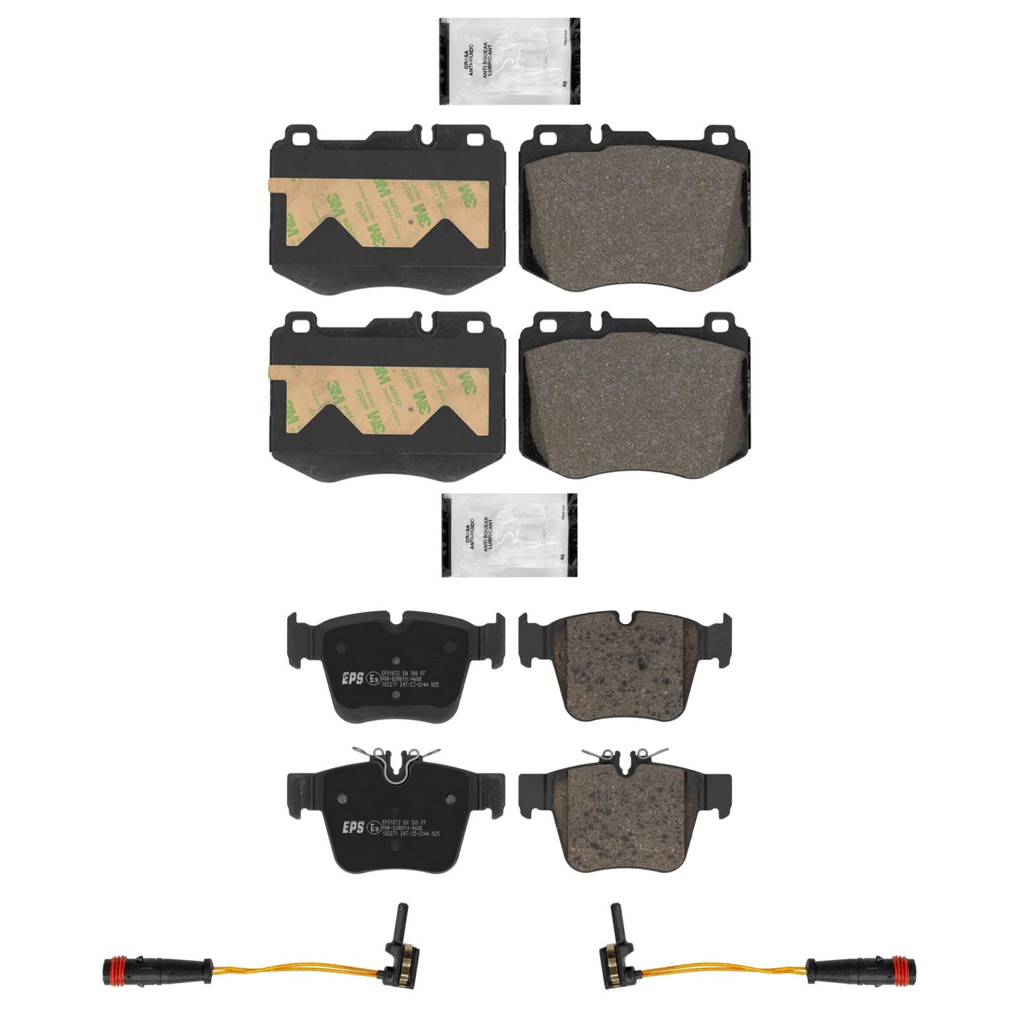 Front and Rear Disc Brake Pads for Mercedes Benz GLC300 2016-2018 W 342MM Rotor