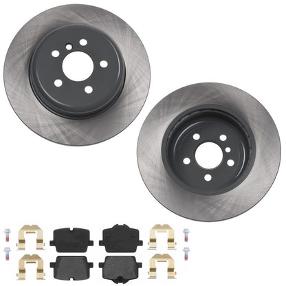 Rear Coated Disc Brake Rotors & Pads for Toyota GR Supra 2.0L Base Model 21-24