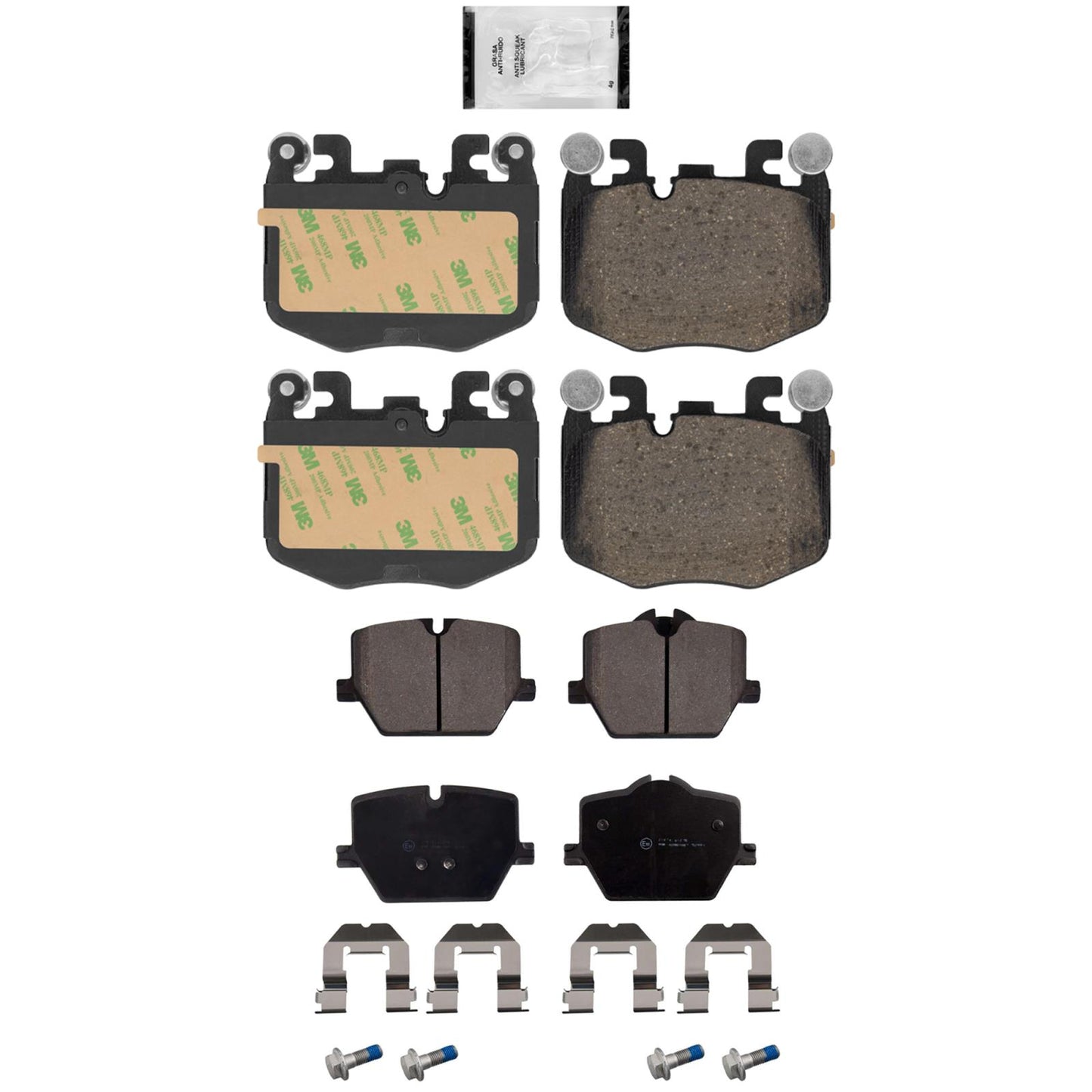 Front Rear Disc Brake Pads Euro R90 Certified for BMW 330i 2019-2026 W/ 348MM