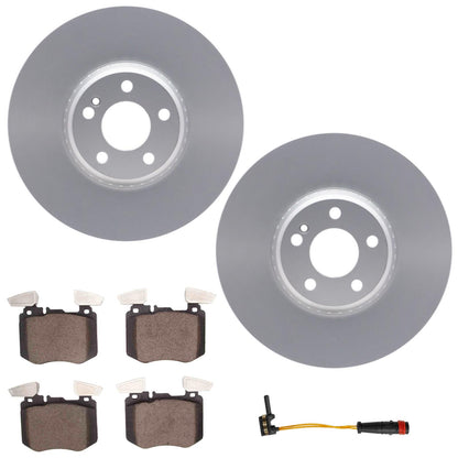 Front Coated Disc Brake Rotors Pads for Mercedes Benz GLC300 19-23 342MM Rotor