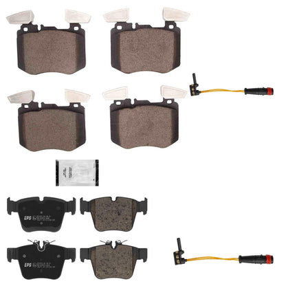 Front and Rear Disc Brake Pads for Mercedes Benz GLC300 2019-2023 W 342MM Rotor