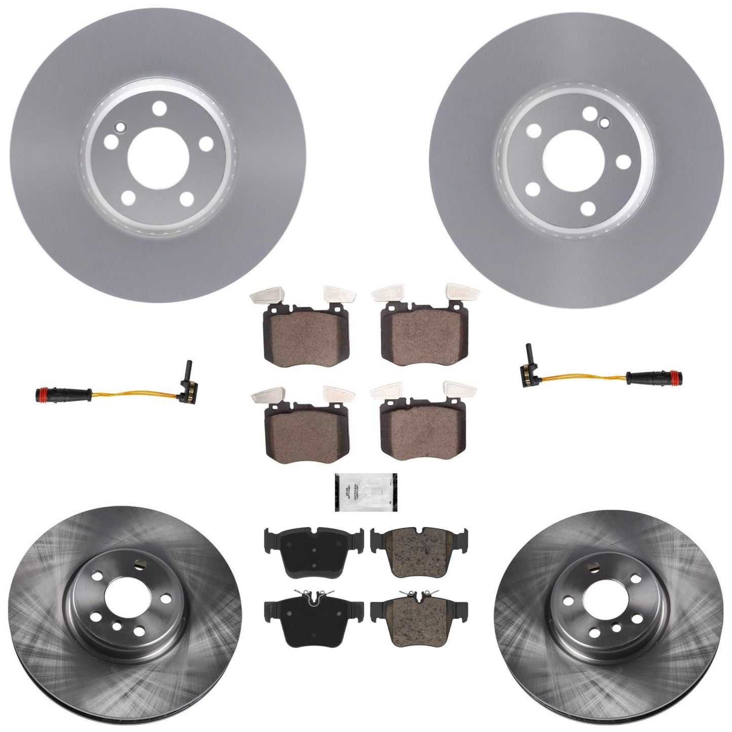 Coated Disc Brake Rotors & Pads for Mercedes Benz GLC300 2019-2023 W 342MM Rotor