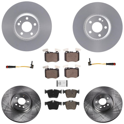 Coated Disc Brake Rotors & Pads for Mercedes Benz GLC300 2019-2023 W 342MM Rotor