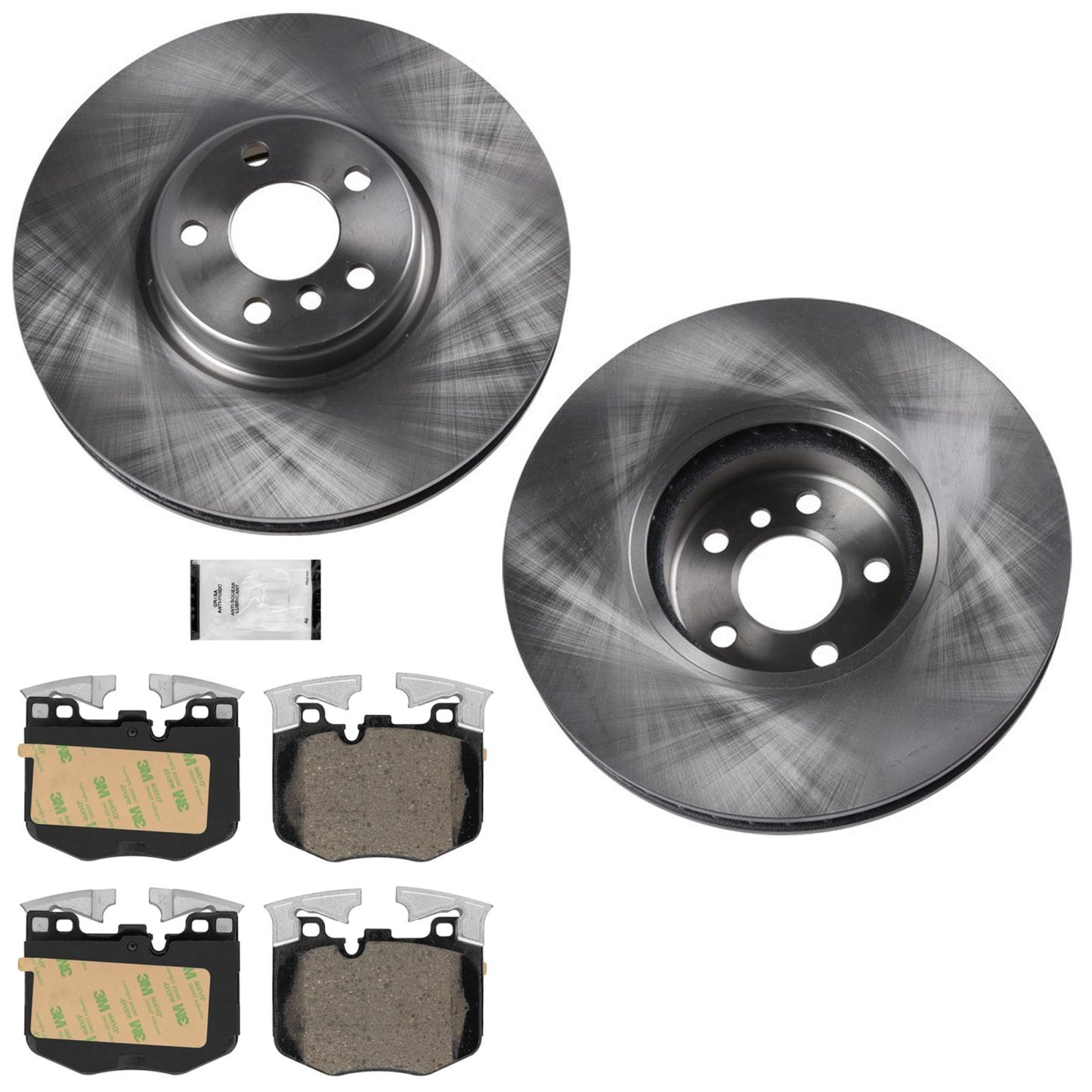 Front Disc Brake Rotors & Euro R90 Pads for BMW 530i 2017 2020 2023 W/ 348MM