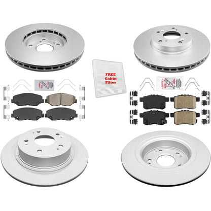 Almohadilla de cerámica + rotor delantero trasero para Honda Accord 2008-2016, para rotor de 282 mm