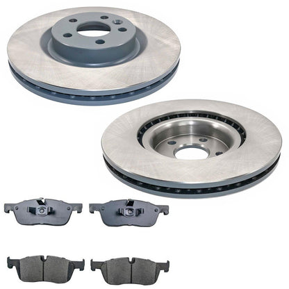 Front 325MM Coated Brake Rotors & EPS Brake Pads For Range Rover Evoque 16-2019