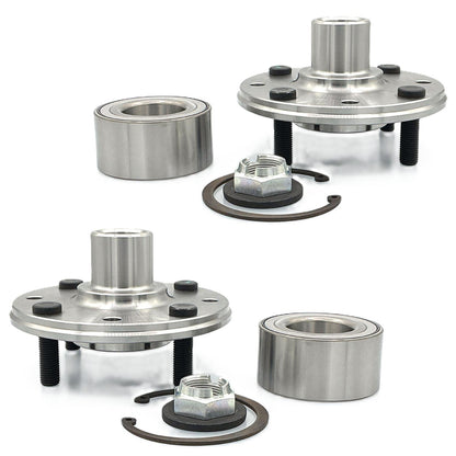 2 L&R Front Hub & Hub Bearing Kit for Volvo S40 V40 2000 2001 2002 2003 2004