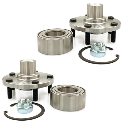 2 Front Hub & Hub Bearing Kit for Hyundai Tiburon 2.7 Engine 2003 2004 2007 2008