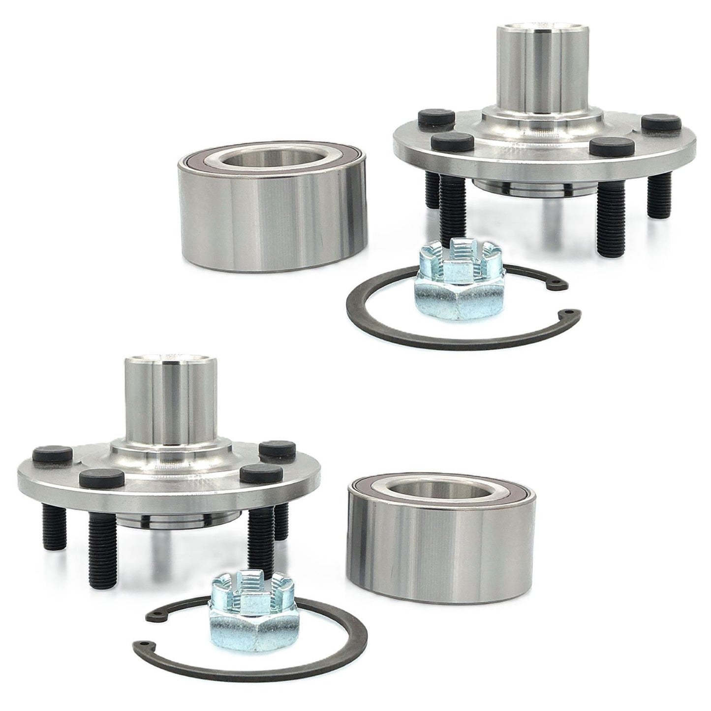 2 Front Hub & Hub Bearing Kit for Mitsubishi Outlander 2007 2010 2015 2016 2020