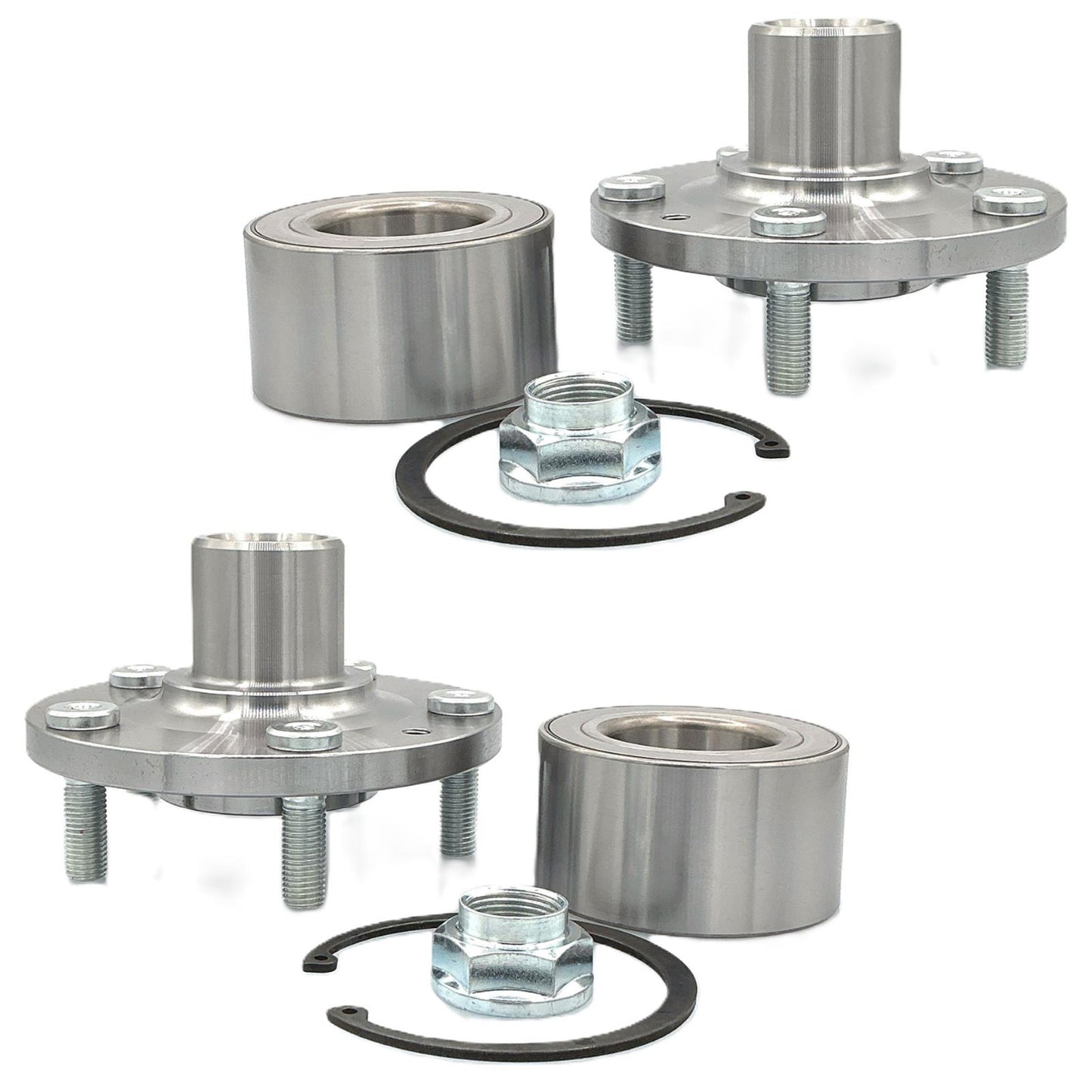 2 Front Hub & Hub Bearing Kit for Mazda CX-9 CX9 2007 2008 2010 2011 2012 2015