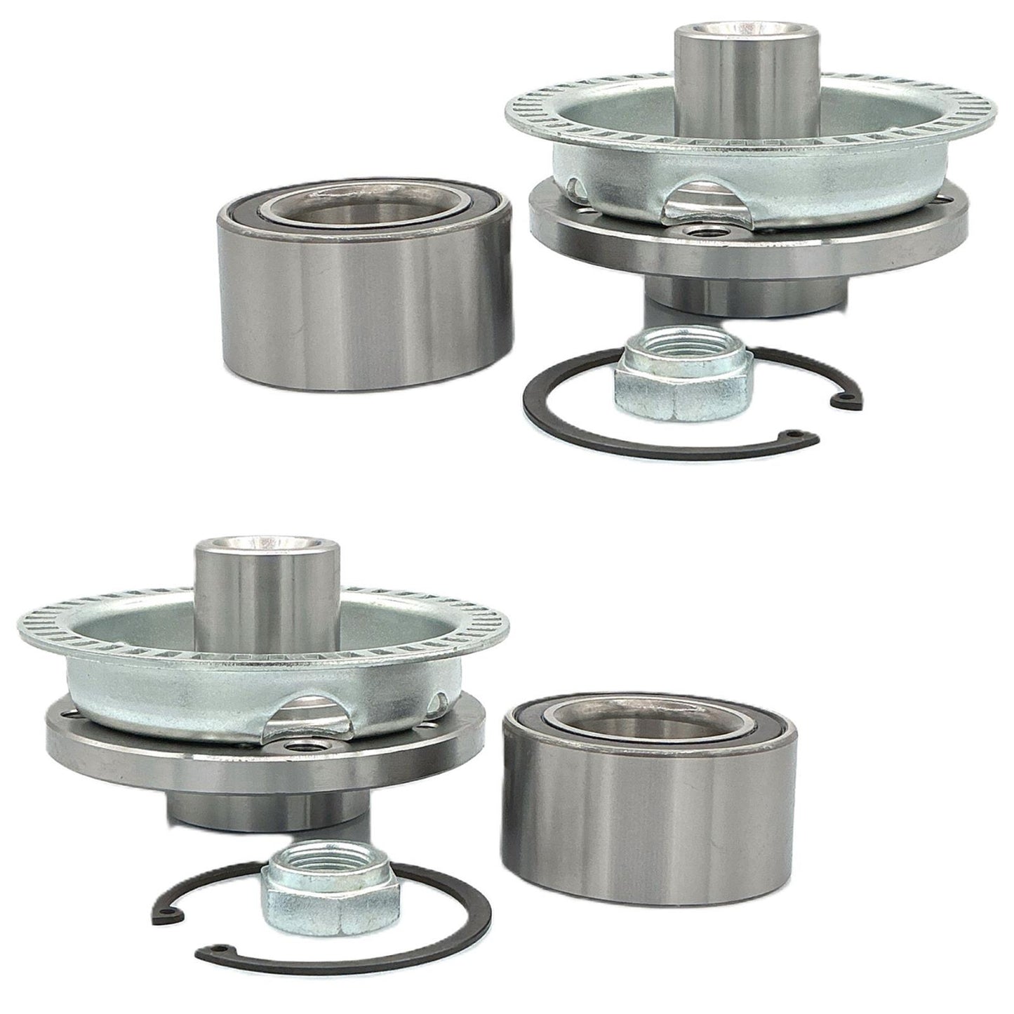 2 Front Wheel Hub & Hub Bearing Kit for Volkswagen Cabrio 95 1998 2000 2001 2002