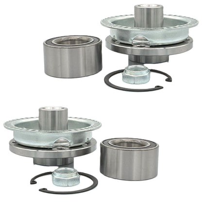 2 Front Wheel Hub & Hub Bearing Kit for Volkswagen Cabrio 95 1998 2000 2001 2002