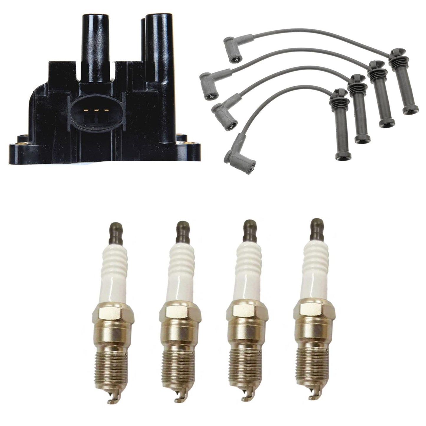 Ignition Coil Box Spark Plugs Wires & Spark Plugs For Ford Ranger 2.3L 01-2012