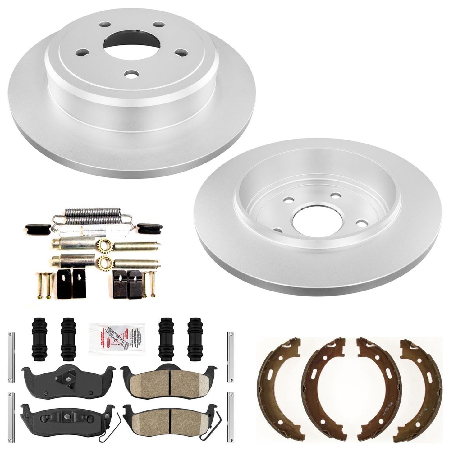 Rear Coated Disc Brake Rotors Brake Pads for Jeep Grand Cherokee 2005 2009 2010