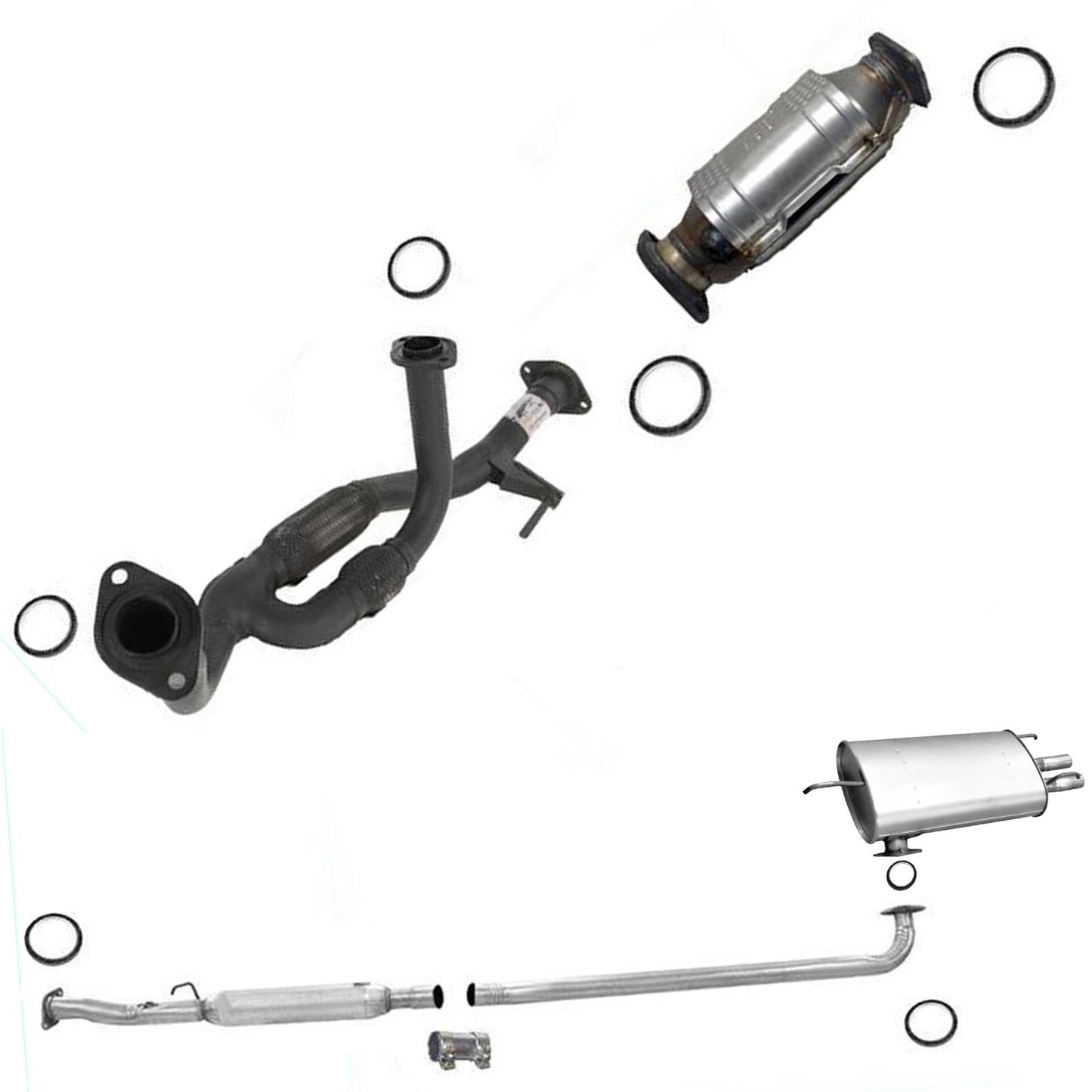 Full Exhaust System Converter Pipe Muffler For 92-93 Camry ES300 3.0L 4 Door