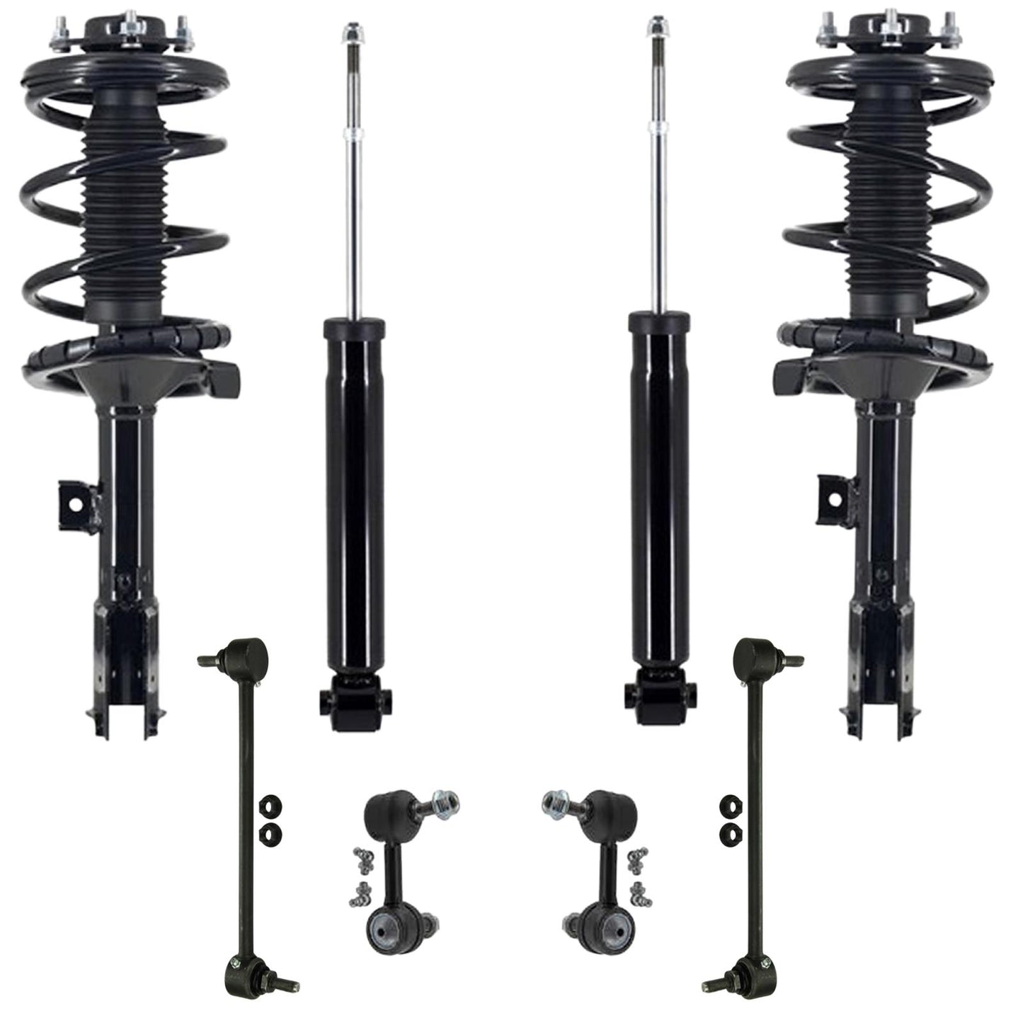 Front Struts Rear Shocks & Links For Misubishit Outlander 2007-2013 W/ 3RD ROW