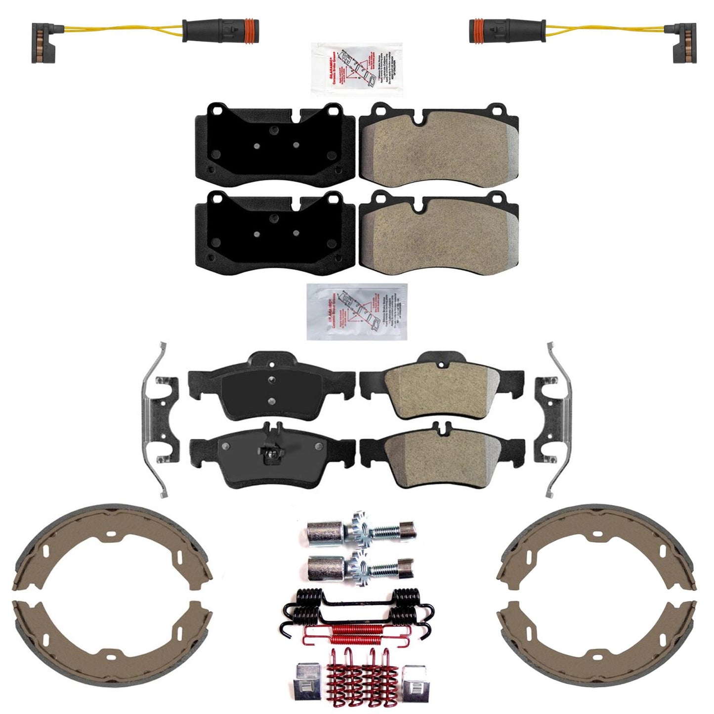 Front and Rear Disc Brake Pads Parking Shoes for Mercedes Benz S400 2010-2013