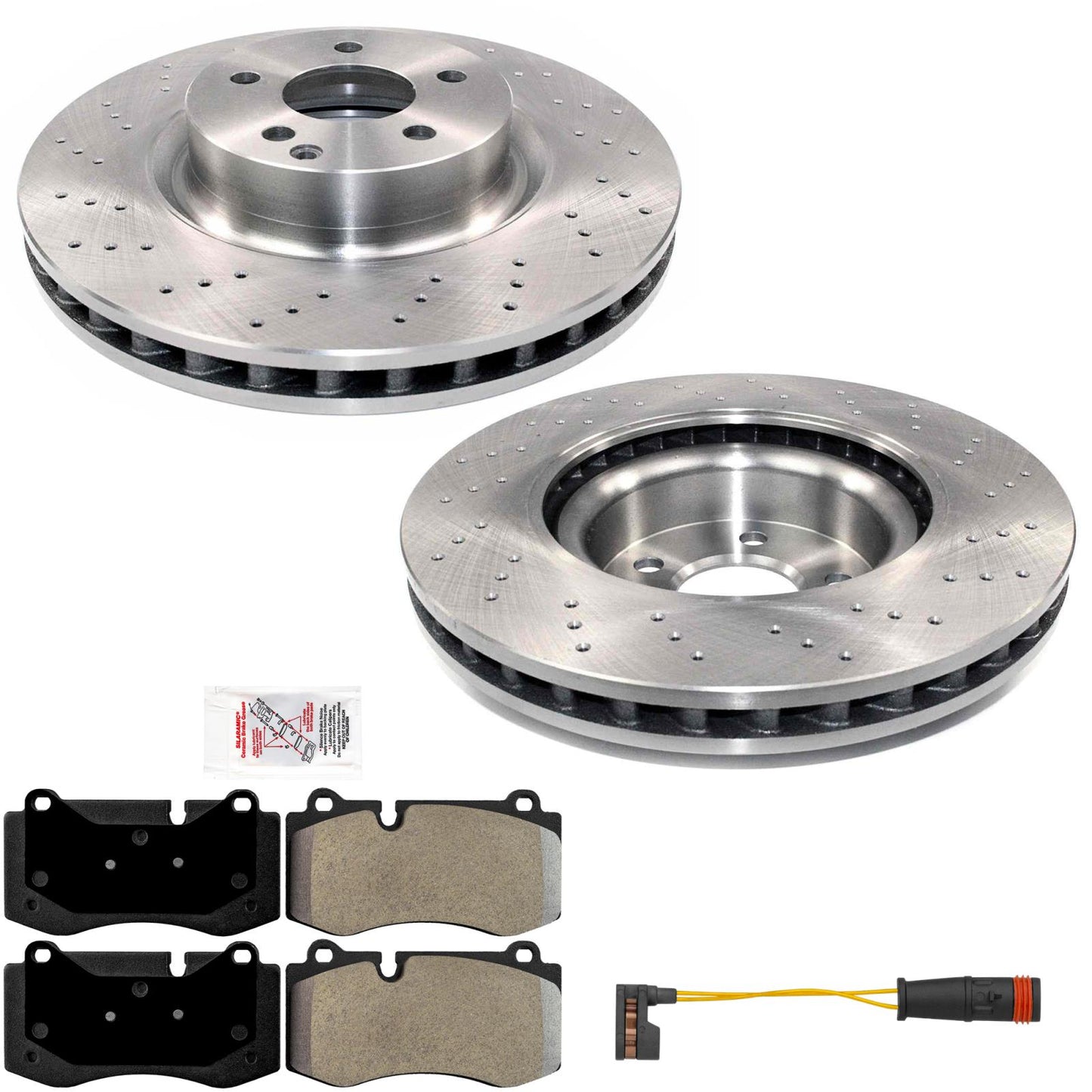 Front Disc Brake Rotors & Pads for Mercedes Benz S400 10-2013 W/O Sport Package