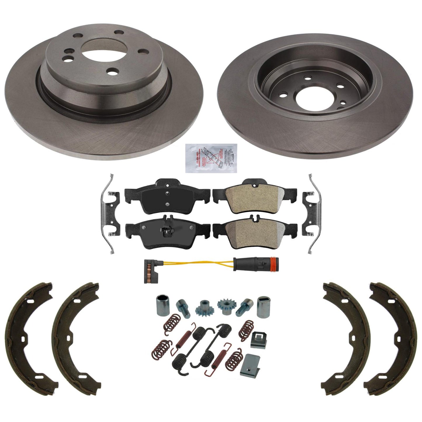 Rear Disc Brake Rotors & Pads for Mercedes Benz S400 10-2013 W/O Sport Package