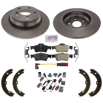 Rear Disc Brake Rotors & Pads for Mercedes Benz S400 10-2013 W/O Sport Package