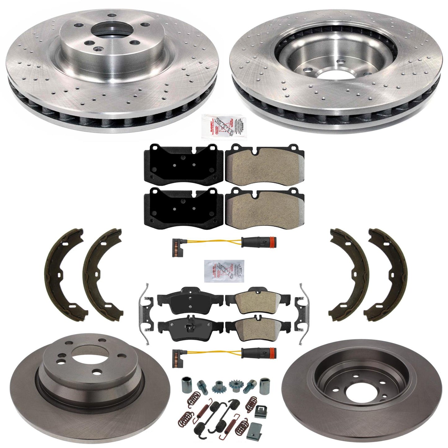 Disc Brake Rotors & Pads for Mercedes Benz S400 2010-2013 W/O Sport Package