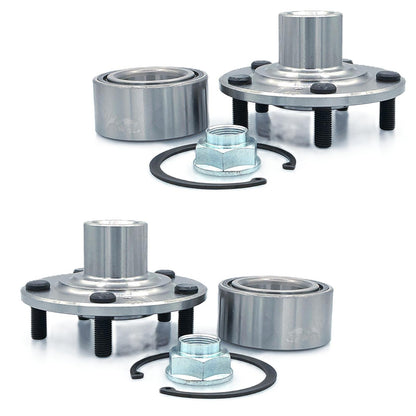 Front Wheel Hub & Wheel Hub Bearing for Honda Accord 2.4L Automatic Trans 03-07