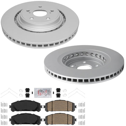 Front Disc Brake Rotors Ceramic Pads for Toyota Highlander 2020 2021 2024 2026