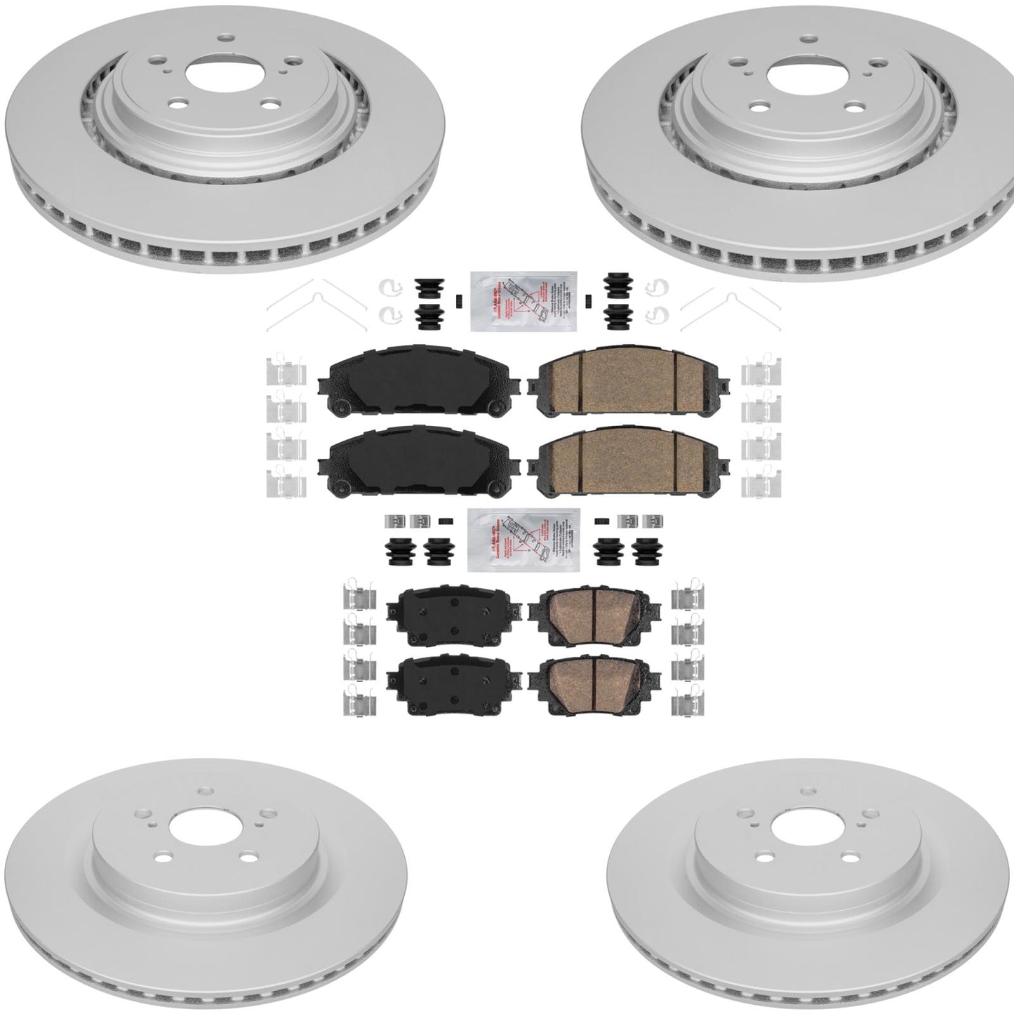 Front & Rear Disc Brake Rotors Ceramic Pads for Toyota Highlander 2020 2024 2026