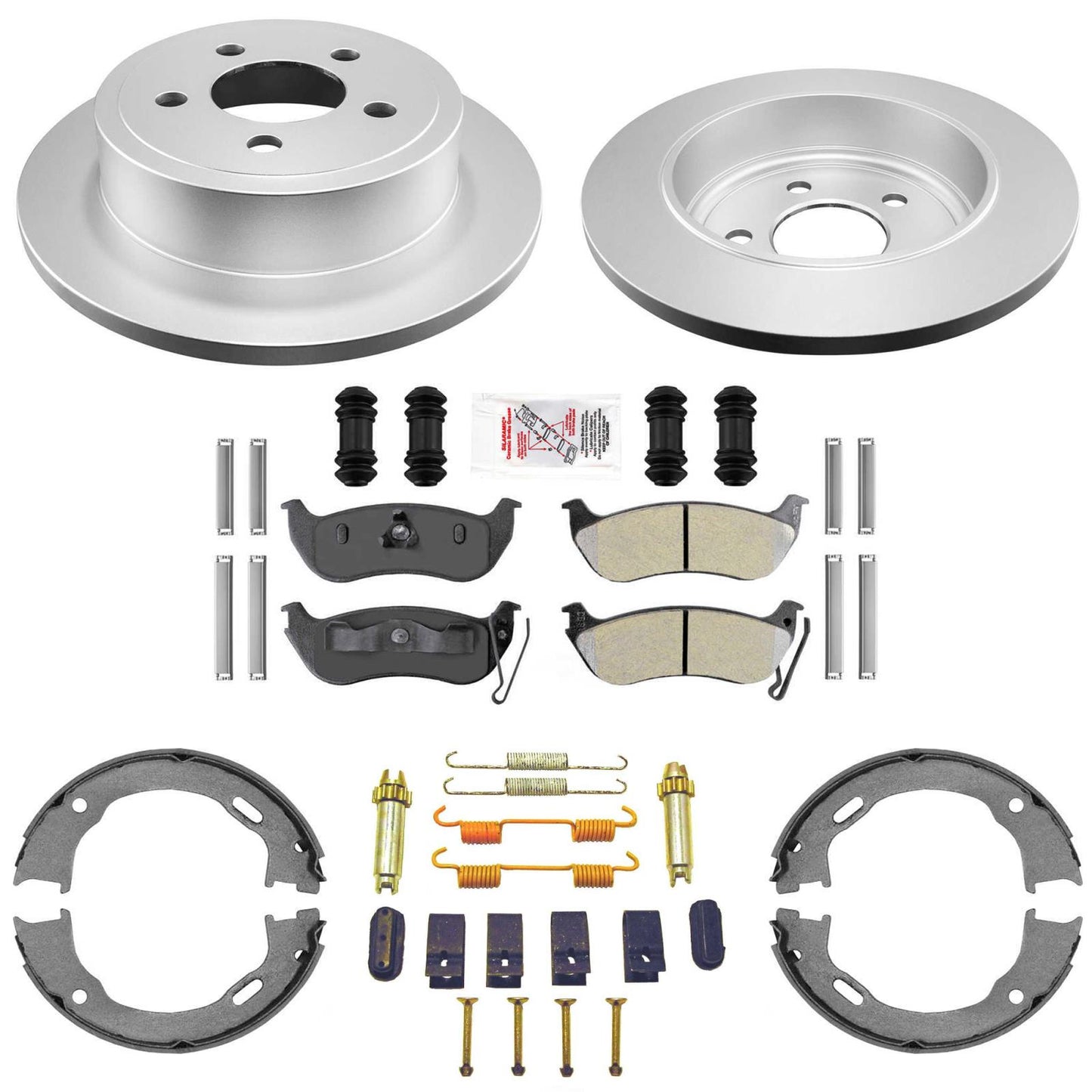 Rear Coated Disc Brake Rotors Brake Pads for Jeep Liberty 2003 2005 2006 2007