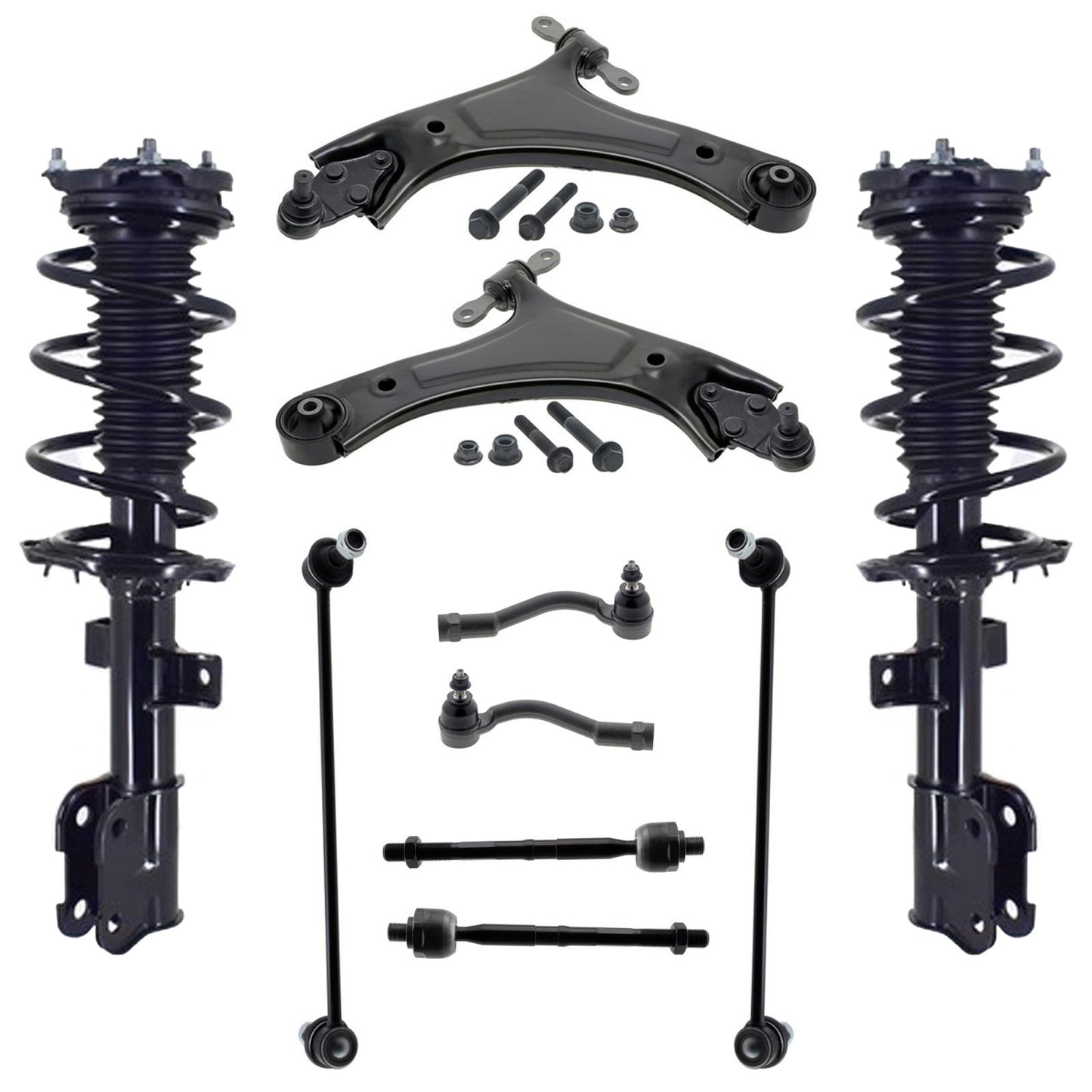 Front Struts Control Arms Tie Rods & Links For Sorento 1.6L 2021 2023 2024 AWD