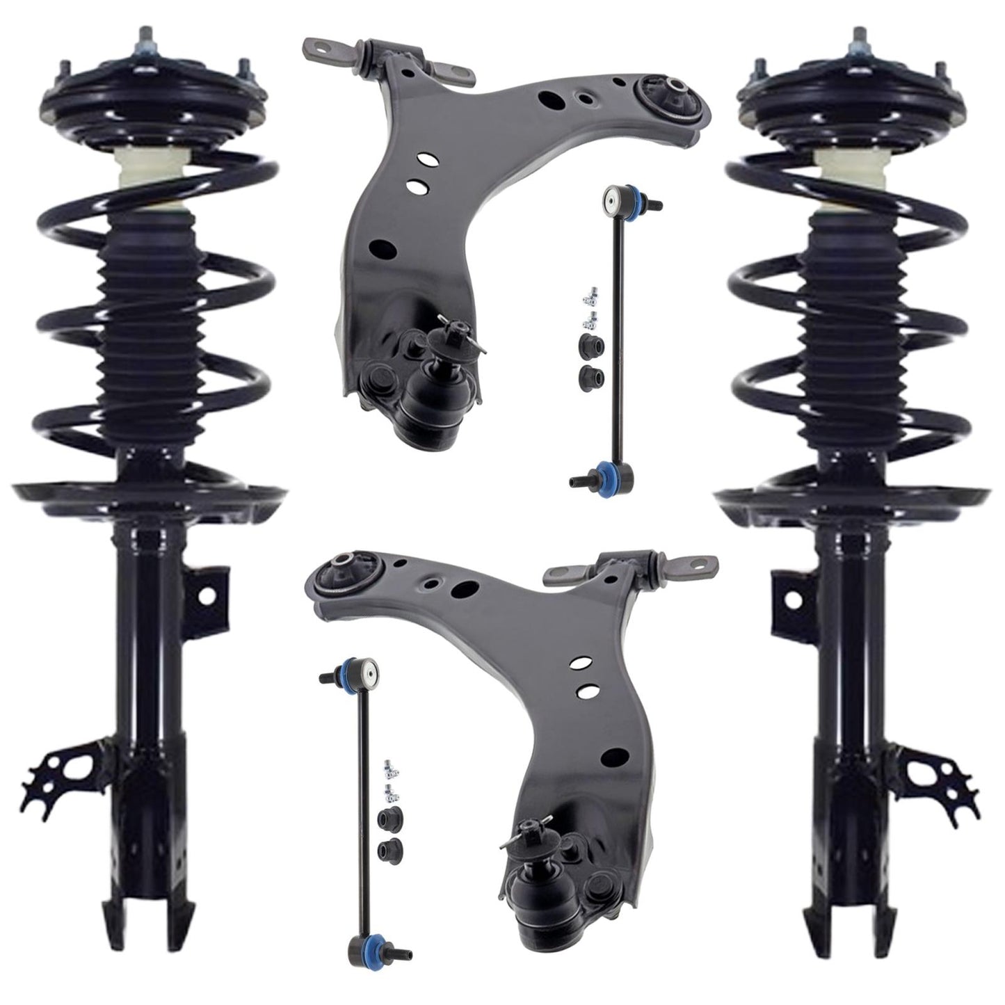 Front Complete Struts Lower Control Arms & Links For Toyota Sienna 2021-2025