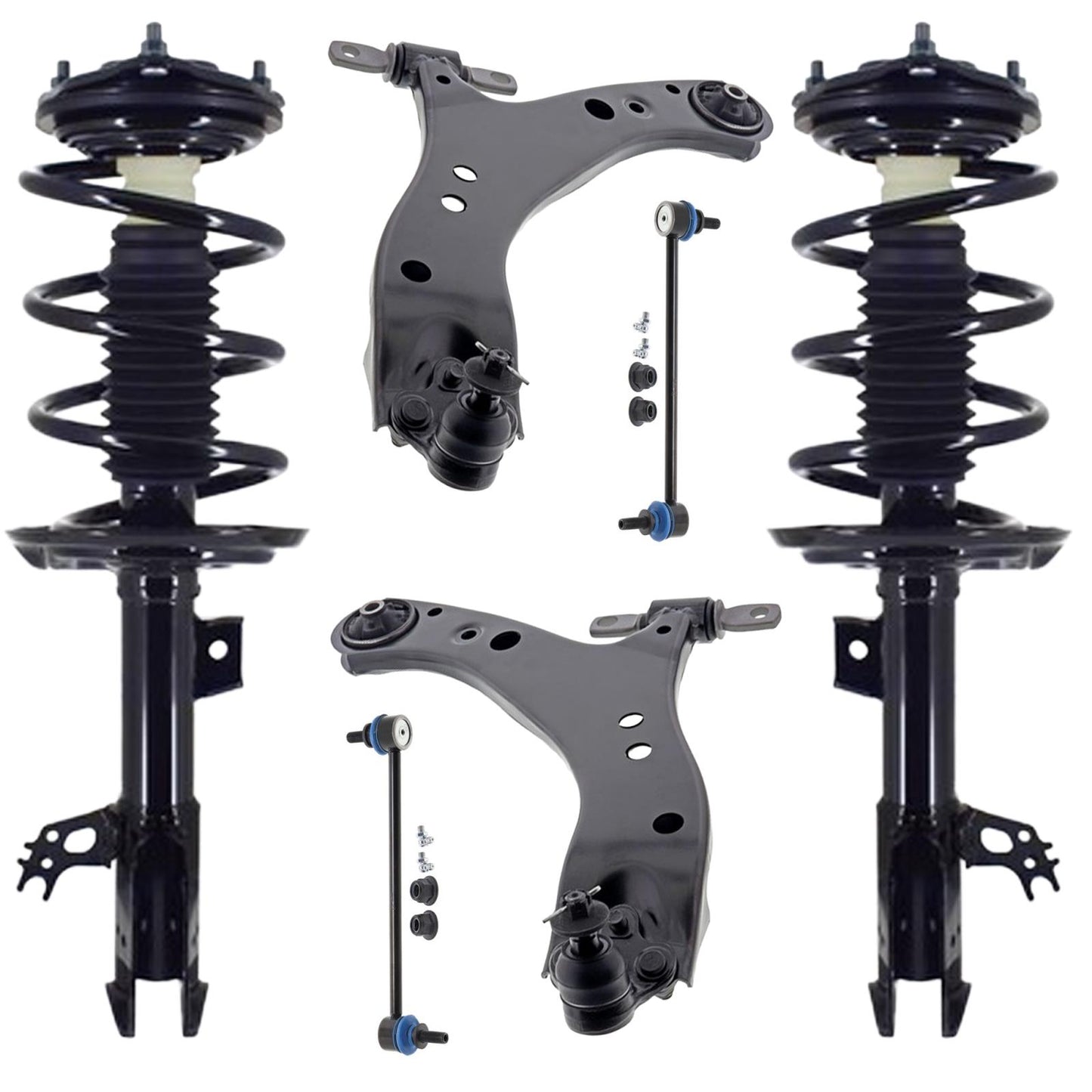 Front Complete Struts Lower Control Arms & Links For Toyota Sienna XSE 21-25