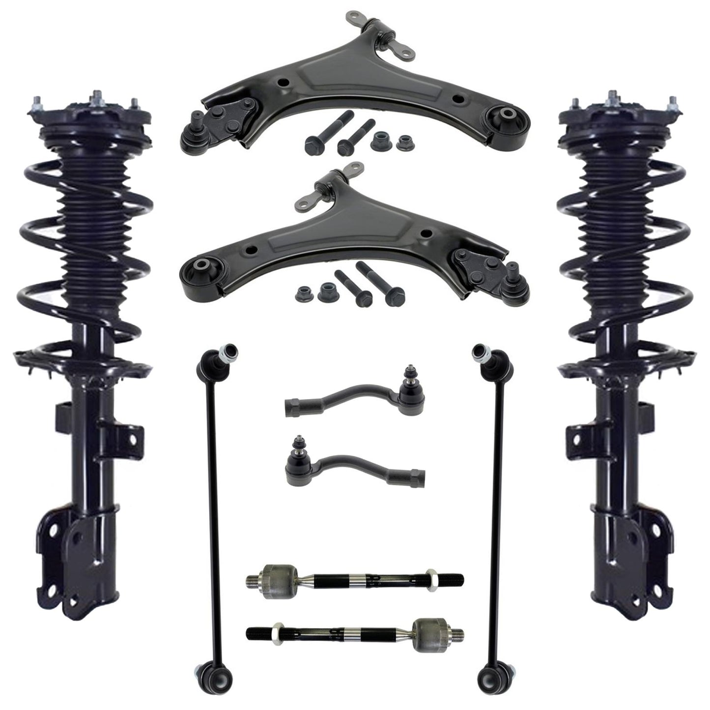 Front Struts Control Arms Tie Rods & Links For Kia Sorento 2.5L 2021-2023 AWD