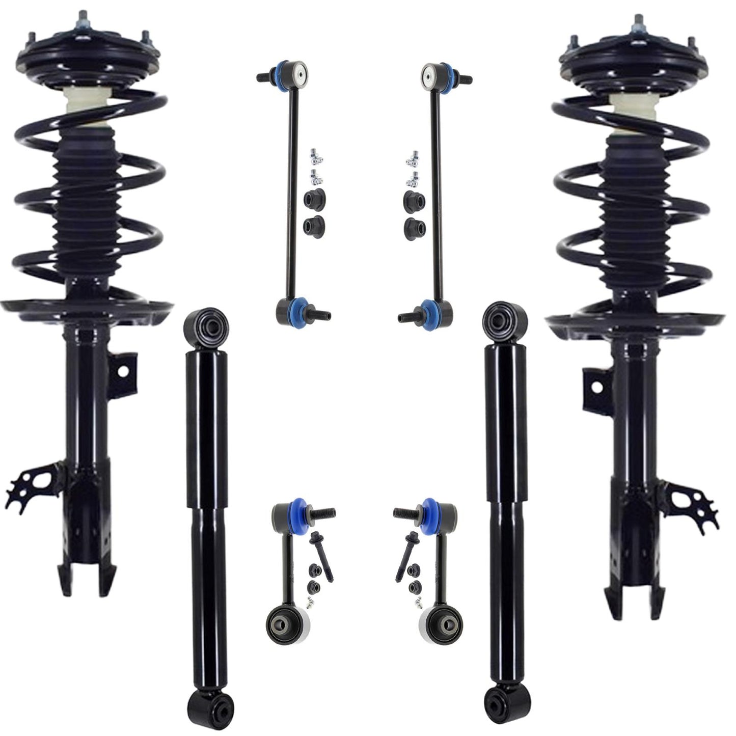 Front Struts Rear Shocks & Sway Bar Links For Toyota Sienna 2021 2023 2024 2025