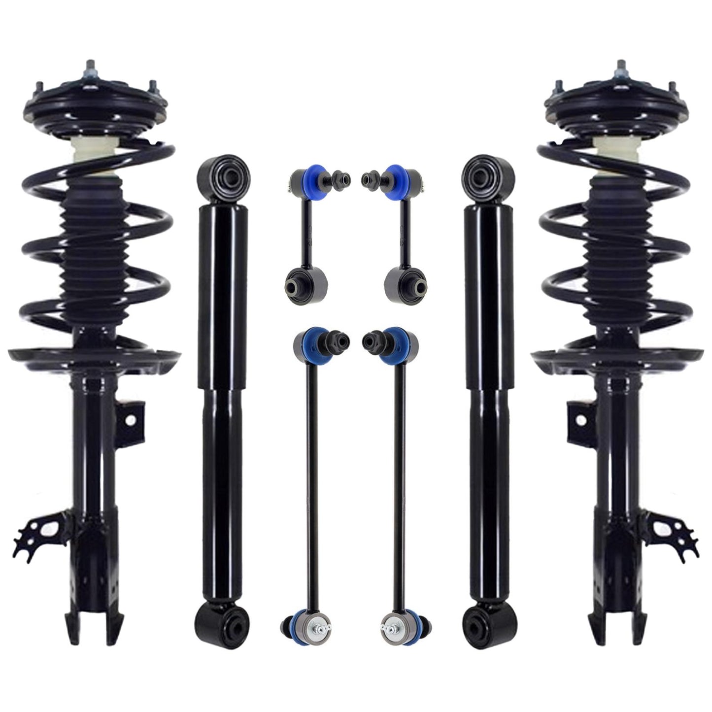 Front Complete Struts Rear Shocks & Sway Bar Links For Toyota Sienna XSE 21-25