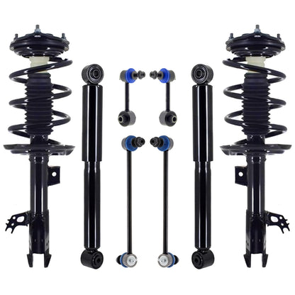 Front Complete Struts Rear Shocks & Sway Bar Links For Toyota Sienna XSE 21-25