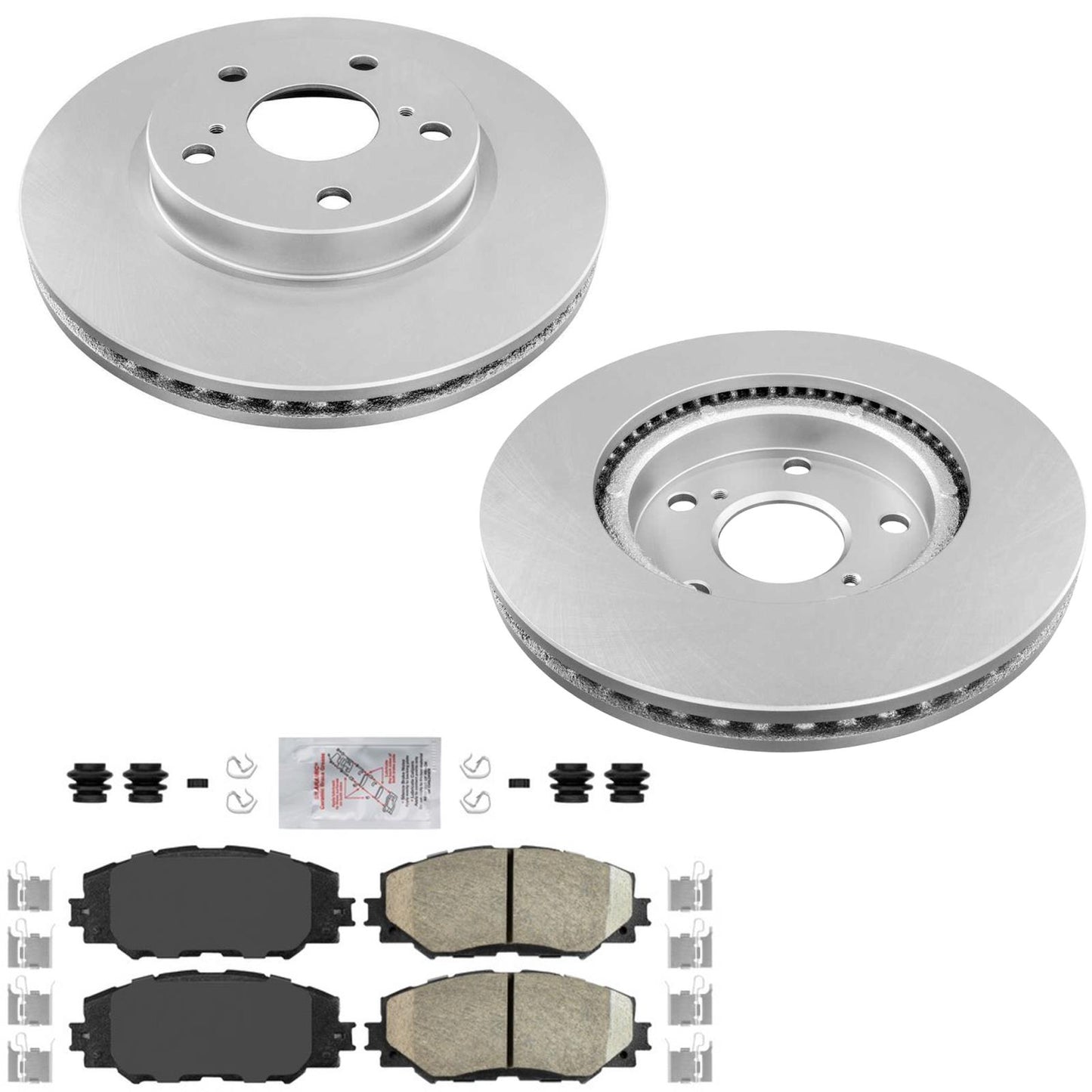 Front Coated Disc Brake Rotors Brake Pads for Toyota Prius V 2012 2014 2016 2018