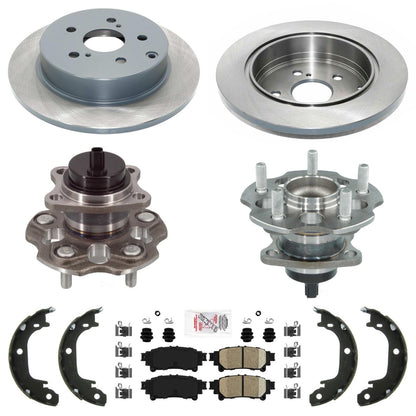 REAR Hub & Wheel Bearing Disc Brake Rotors for Toyota Prius V Model 2012-2018