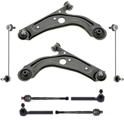 Left & Right Lower Control Arms Ball Joints Tie Rods for Fiat 500 2012-2017