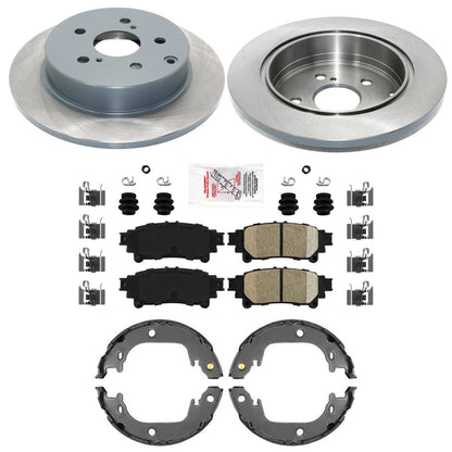 Rear Coated Disc Brake Rotors Brake Pads for Toyota Mirai & Prius V 2016-2020
