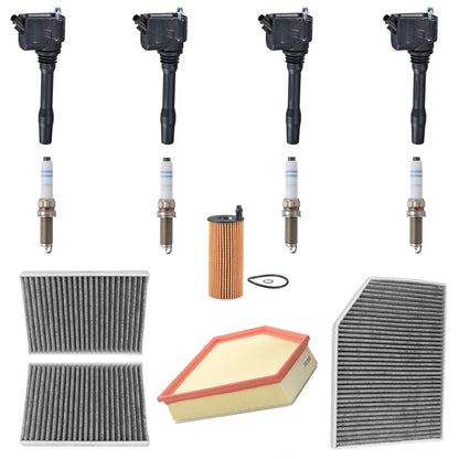 Ignition Coil Platinum Spark Plugs Tune Up Kit For BMW X3 2.0L 2018 2019 2024