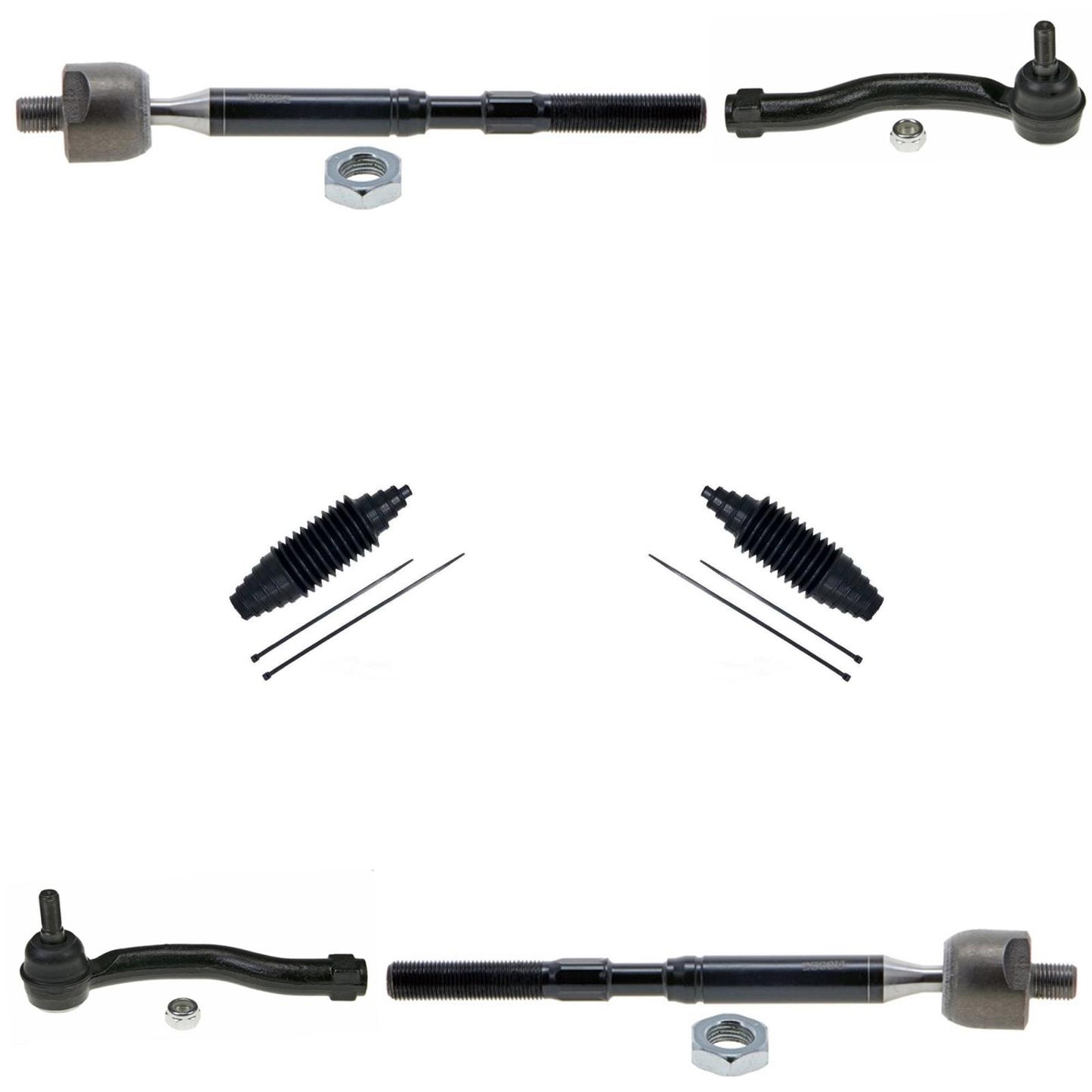 Front Inner and Outer Tie Rods For Scion xB 2008 2009 2010 2011 2012 2013 2015