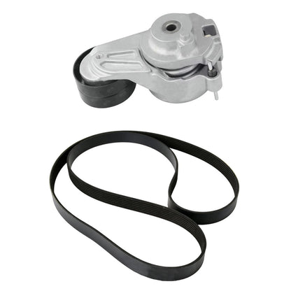 Tensioner Pulley & Engine Belt for Sprinter Van 2500 3.0L Without Rear A/C 07-17