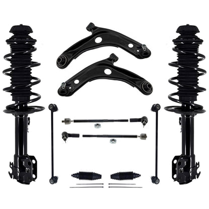Front Complete Struts Lower Control Arms Tie Rods Links For Scion xD 2011-2014