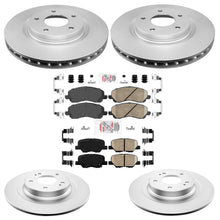 F&R Coated Disc Brake Rotors Brake Pads for Mitsubishi Outlander 3.0L 2014-2016