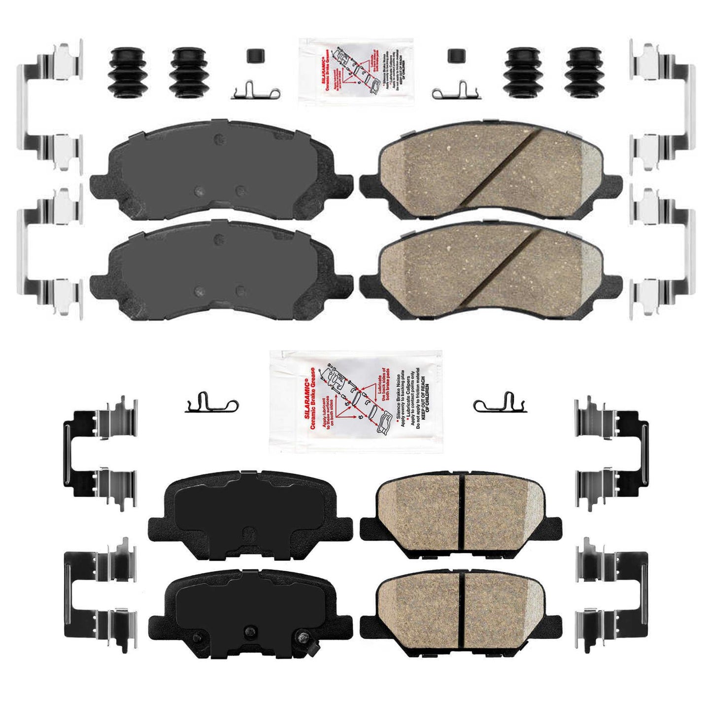 Front and Rear Ceramic Disc Brake Pads for Mitsubishi Outlander Sport 2013-2025