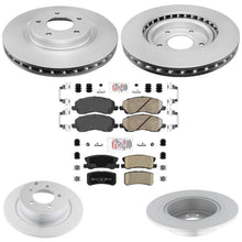 F&R Coated Disc Brake Rotors Brake Pads for Mitsubishi Outlander 2.4L ES 12-13